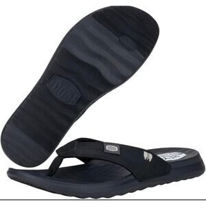 Hey Dude Women's Christi Flip Classic black flip flops sandals size 6